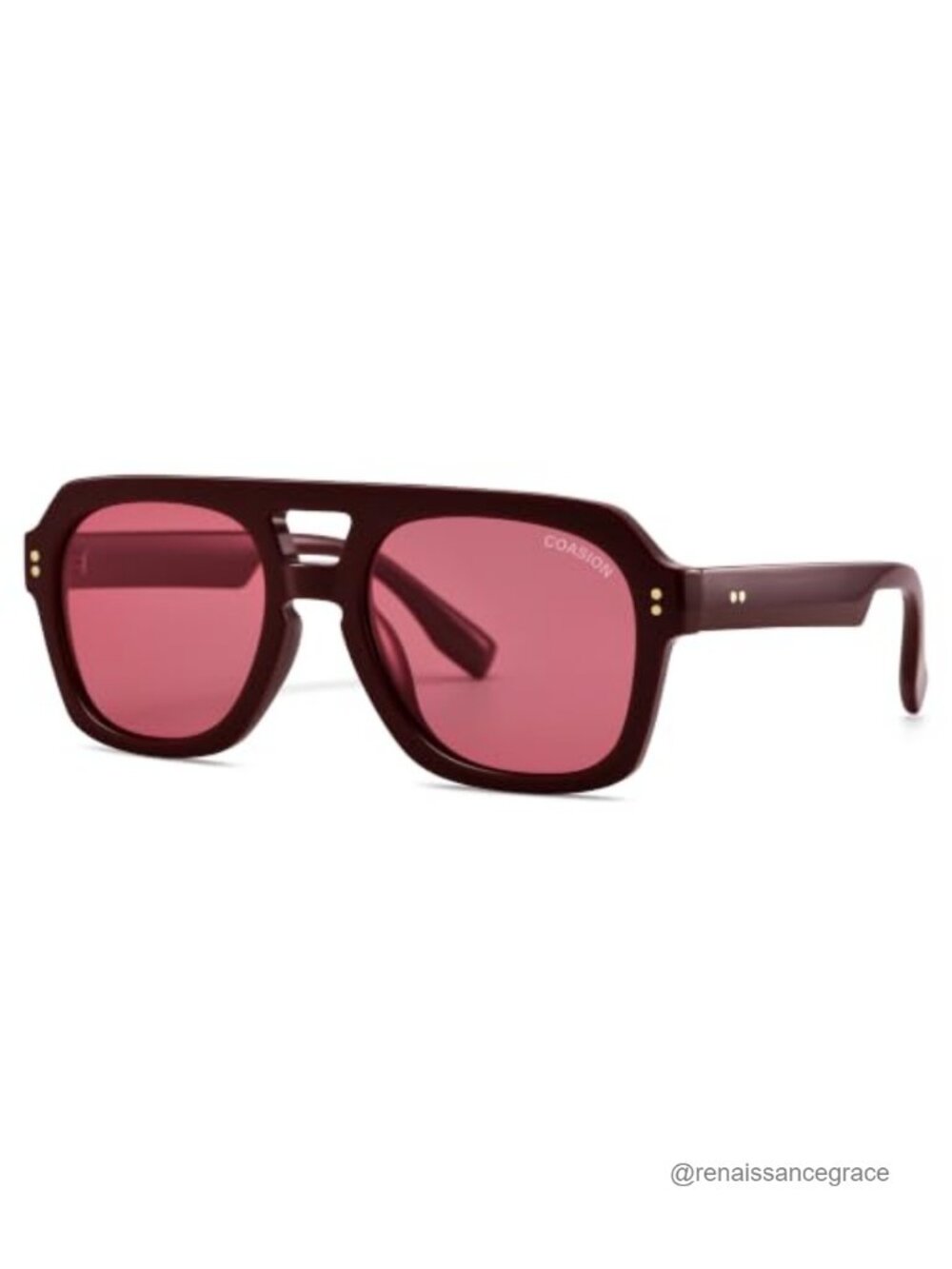 Polarized Square Aviator Sunglasses Oversized Trendy UV Protection